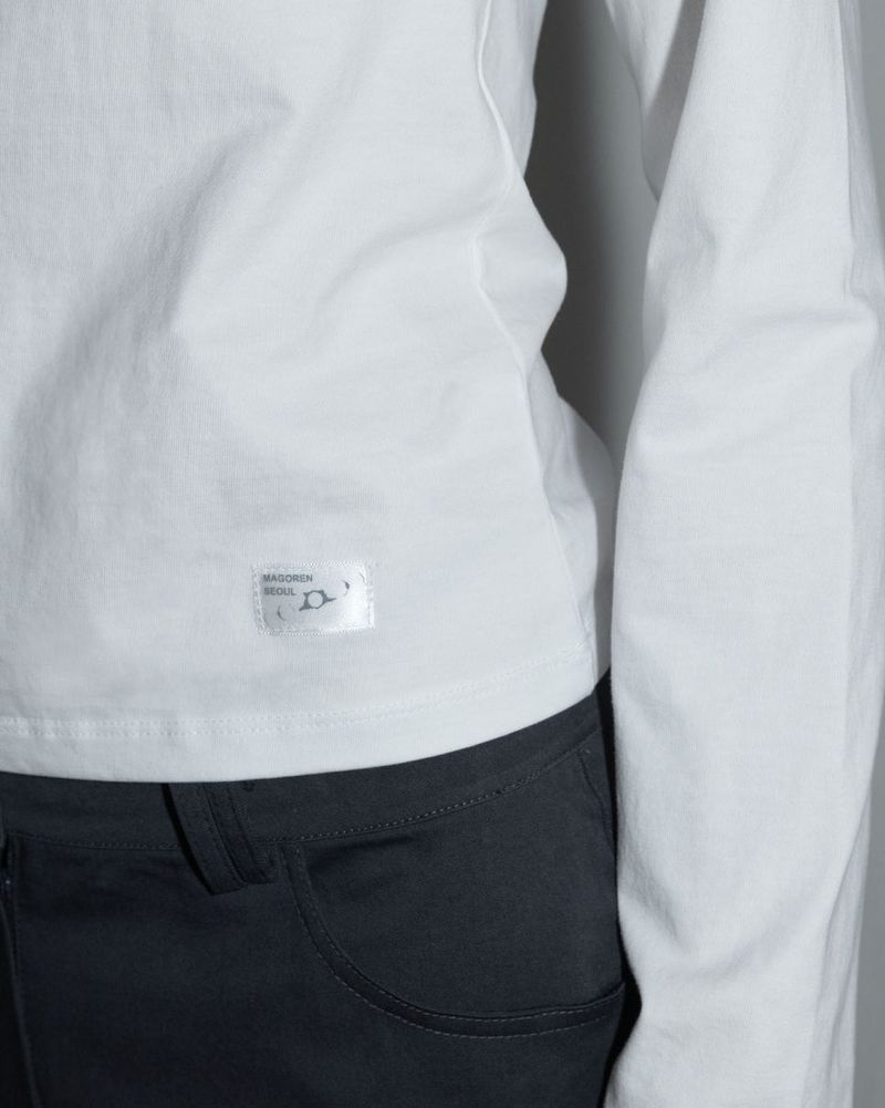 Jagiya Crew Neck Long Sleeve White