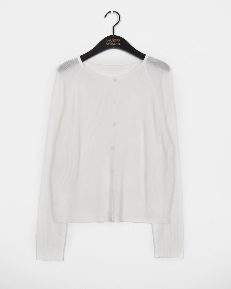 Floin Sheer Ribbed Cardigan