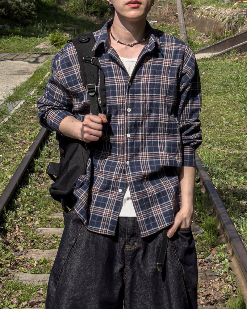 JIIGEUM（ジグム）の「Hedge Summer Check Shirt（Tops）」