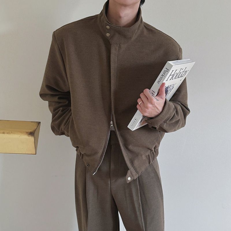 ASCLO（エジュクロ）の「ASCLO ドロップショルダー ハイネック ブルゾン (2color)（ジャケット/アウター）」
