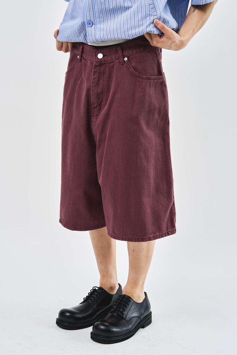 Tar Dyeing Bermuda Denim (2color)