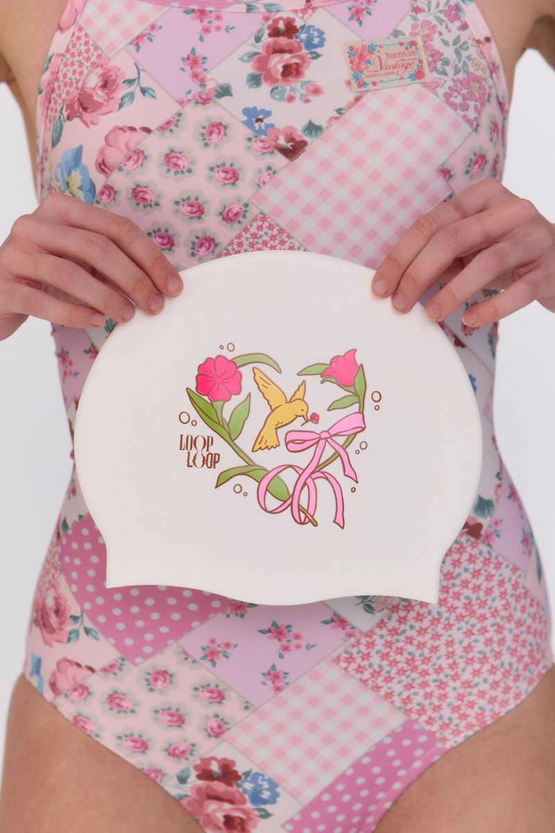 [Bohemian Patchwork_pink] One Piece Swimsuit