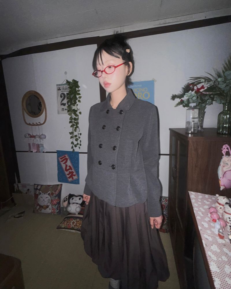(2color) Classic Wool-Like Short Jacket