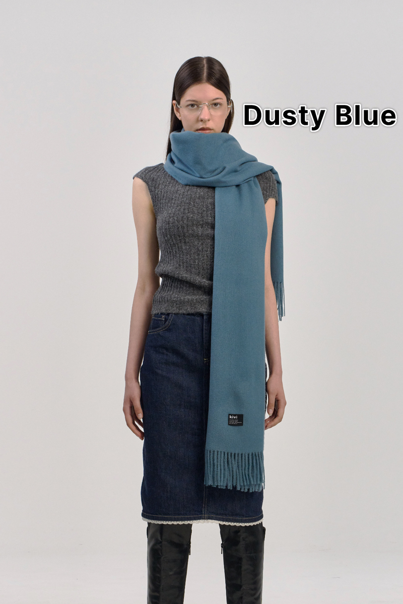 plain knit muffler scarf (12COLOR)