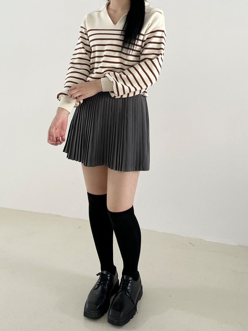 Certain mini pleats skirt