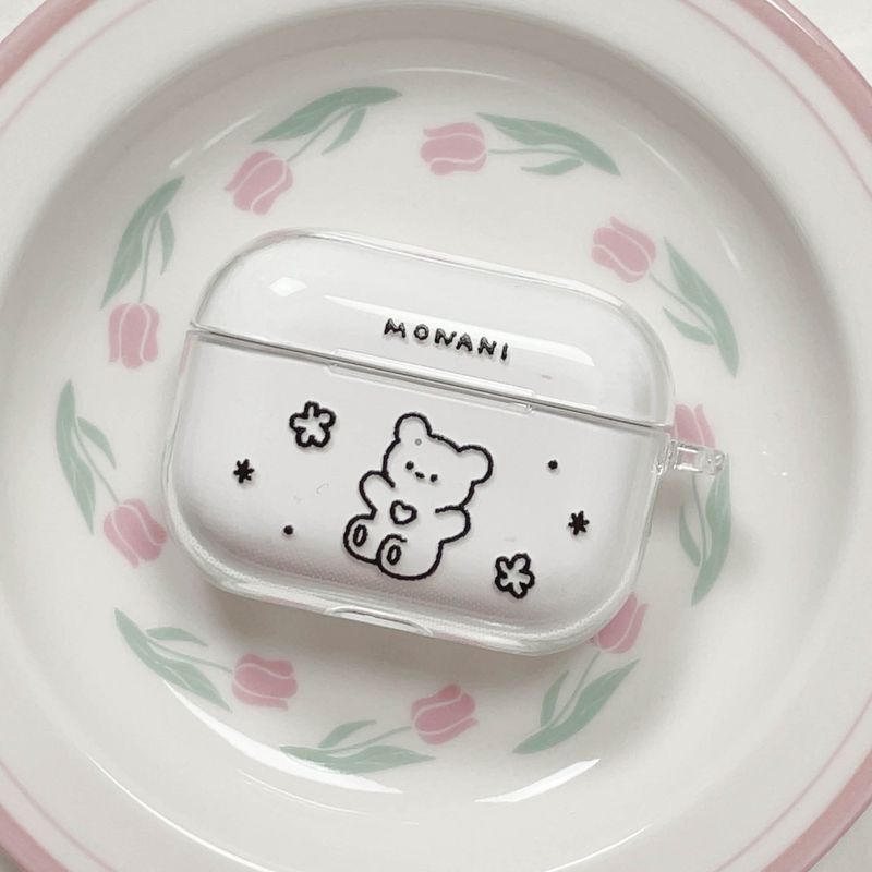 [AirPods] Black maro bear hard case (only case)