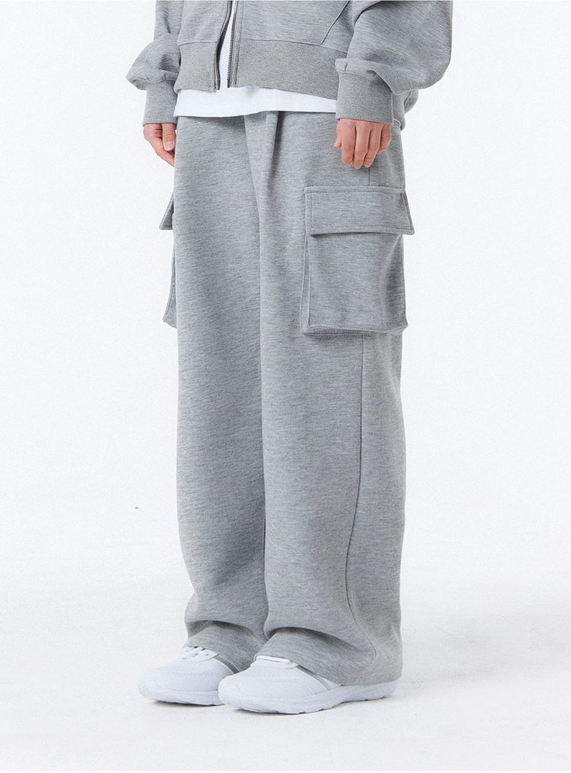 [Unisex] BASIC LINE ONE TUCK CARGO SWEAT PANTS (2color)