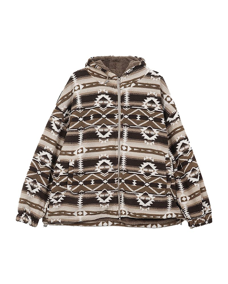 Elk Nordic Shearling Hood Jumper