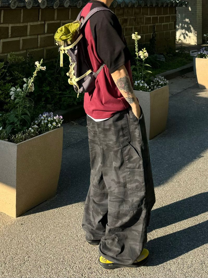 Camoufalge Carpenter Balloon Pants 2C