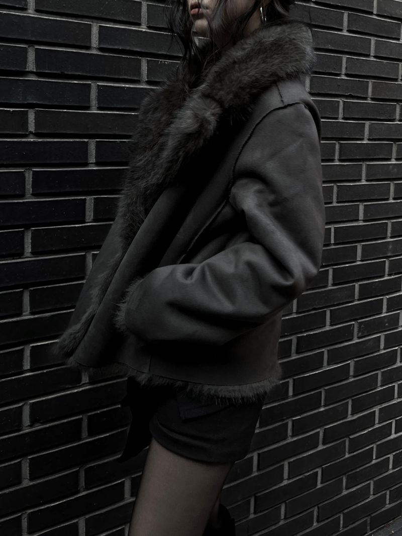 reversible fur mustang jacket (2color)