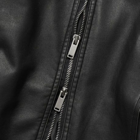 Onta cut leather bomber jacket