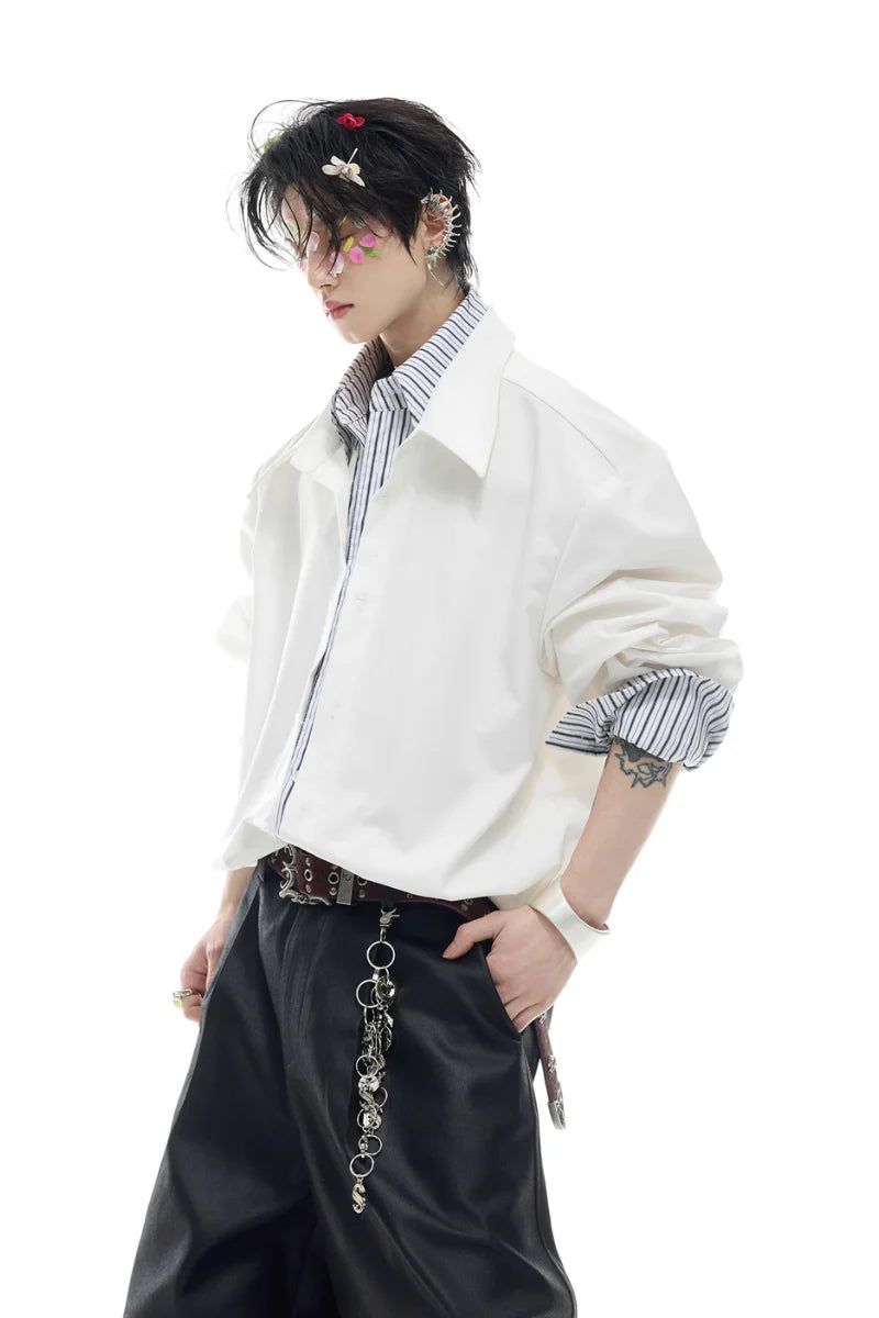 Argue Cultureの「Striped Colorblock Layered Shirt（Tops）」
