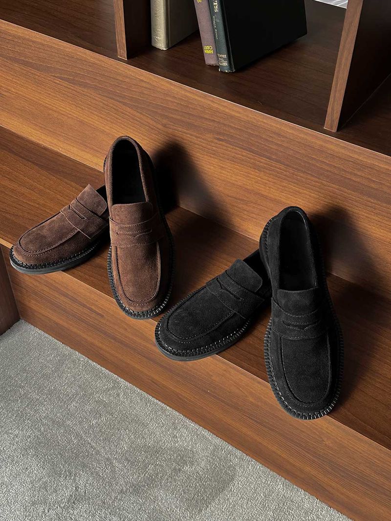 ASCLO Suede Penny Loafers (2color)