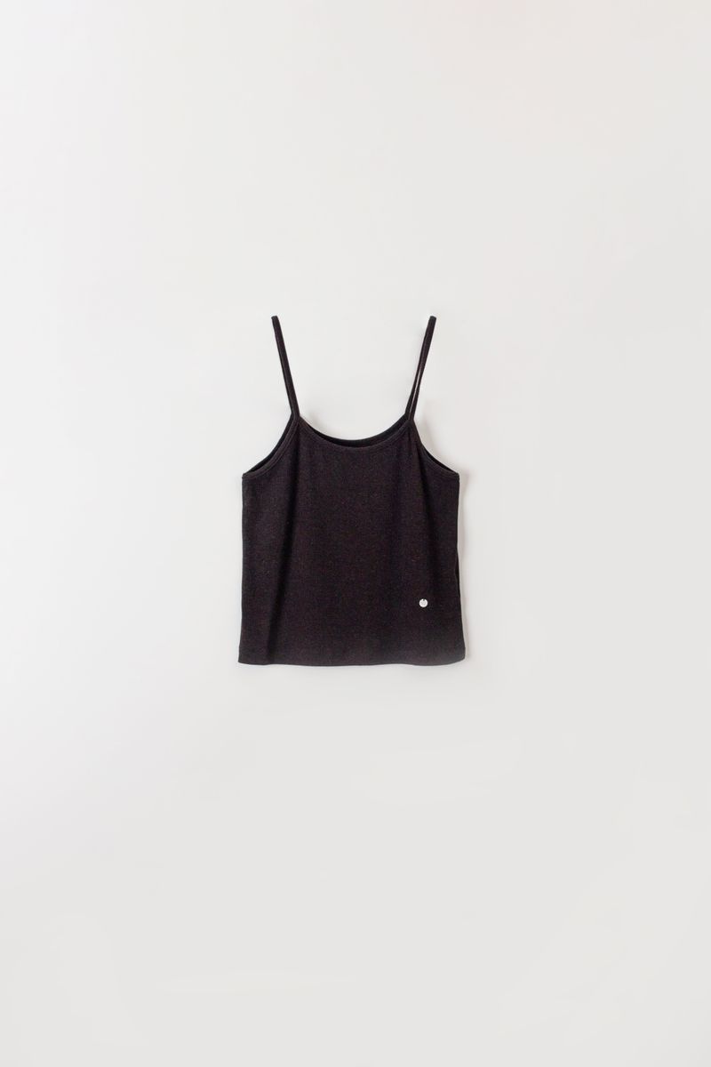 PLAT DU JOUR（プラドゥジュール）の「 Angora sleeveless (Black)（Tops）」