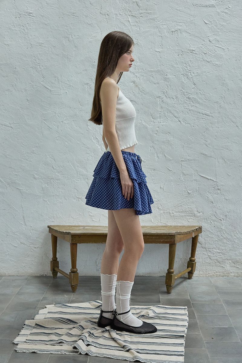 Lily frill sleeveless knit_ivory