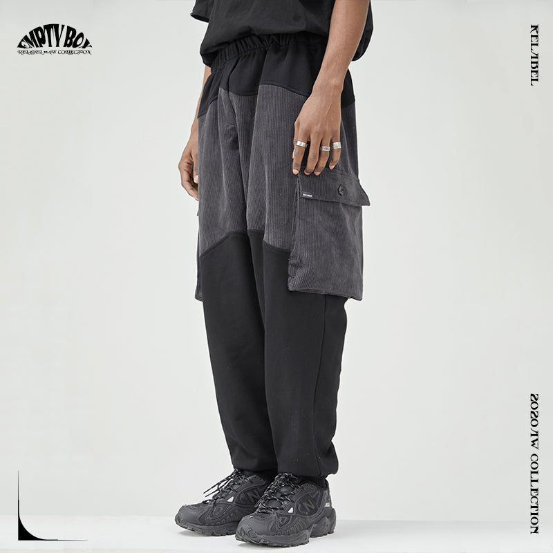 RELABEL Oversized Corduroy Sweatpants with 3D Pockets