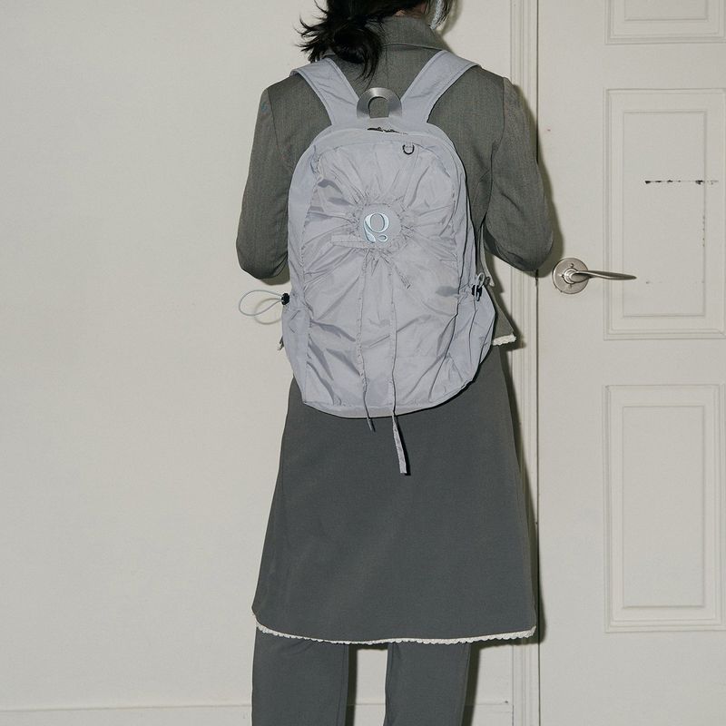 hole string po backpack (blue grey)