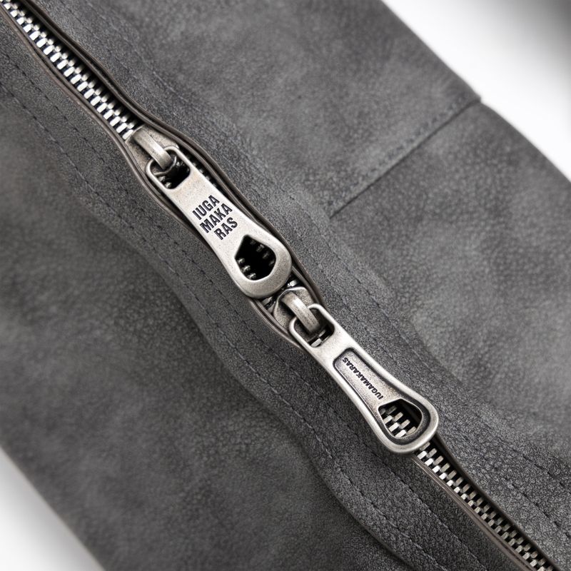 Bumpy Buckle Stone Bag (Gray)