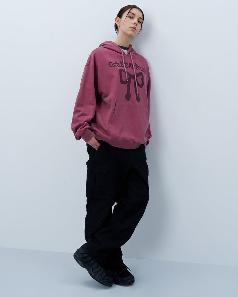 NEVER BREAK PIGMENT HOODIE-PURPLE