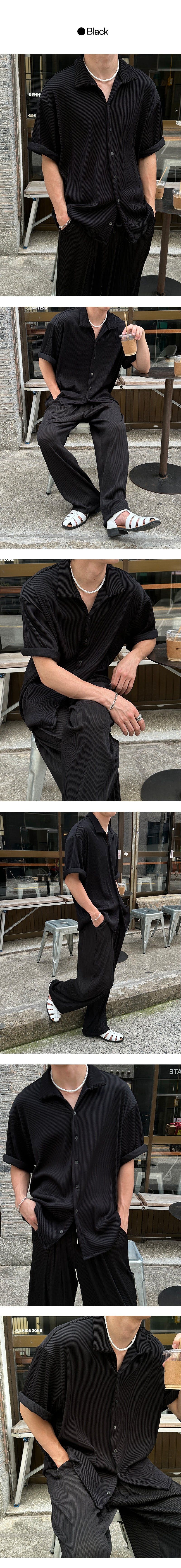 [SET UP가능] Multi pleats pants (4color)