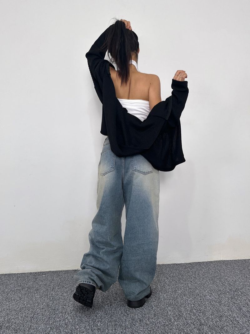 [UNISEX] BASIC OVERSIZED LOOSE BIG HOOD ZIP-UP - 2 COLOR