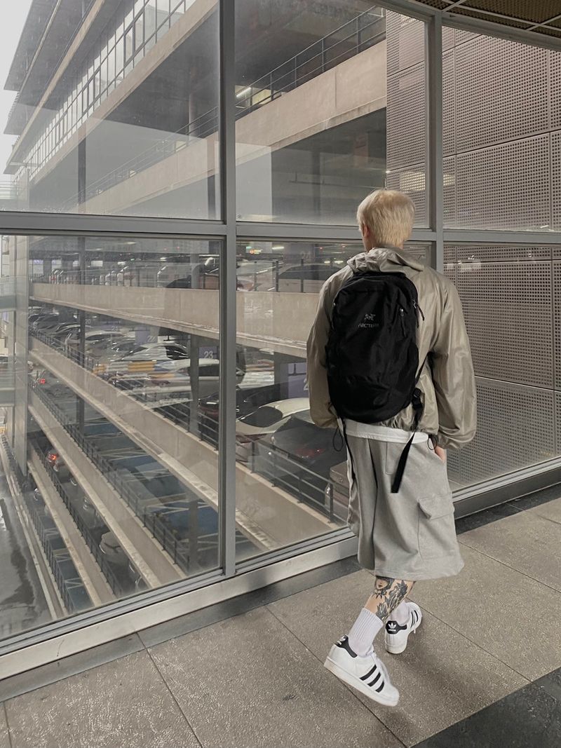 Strap sweat bermuda pants 2C