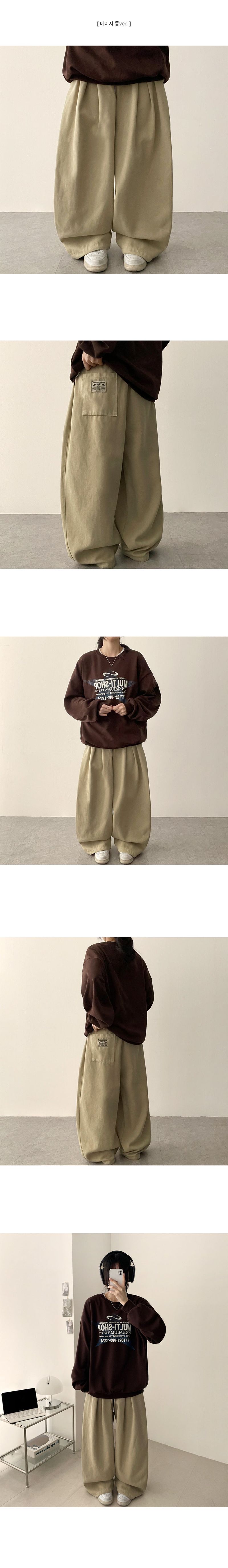 Millet Tantan Back Pocket Patch Pintuck Wide Pants[Long & Short]
