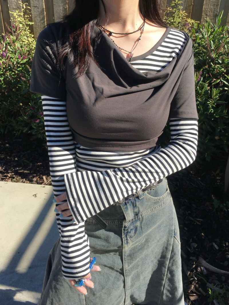 Draped Layered T-Shirt (2c)