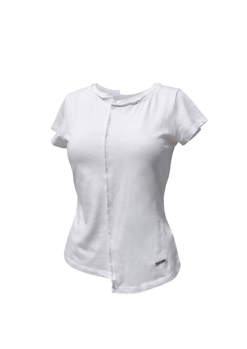 JUNGDO(ジョンド)の「OFFSET HALF RAW TEE . WHITE(Tops)」