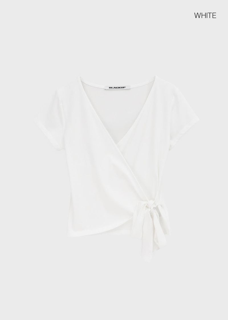 [MADE] Flopit Wrap Short Sleeve Top