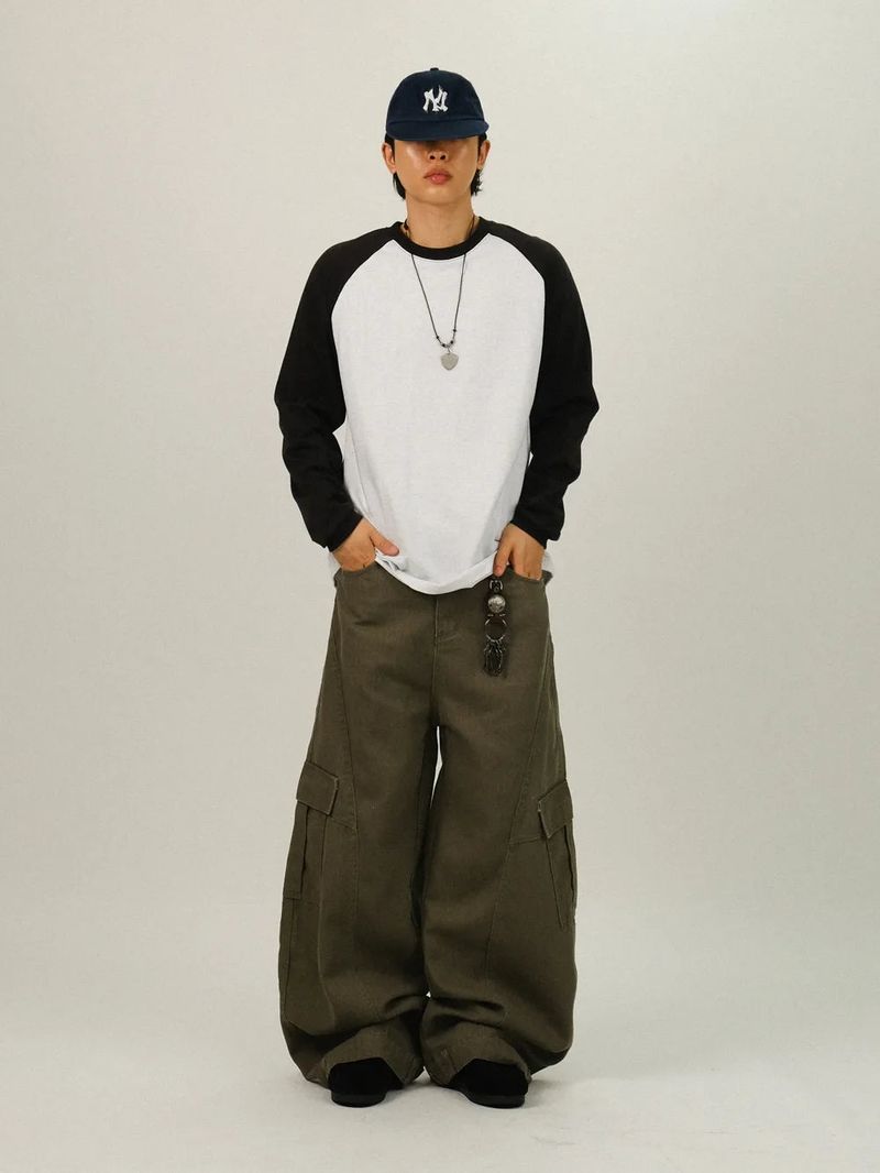 HP Curved Cargo Denim Pants
