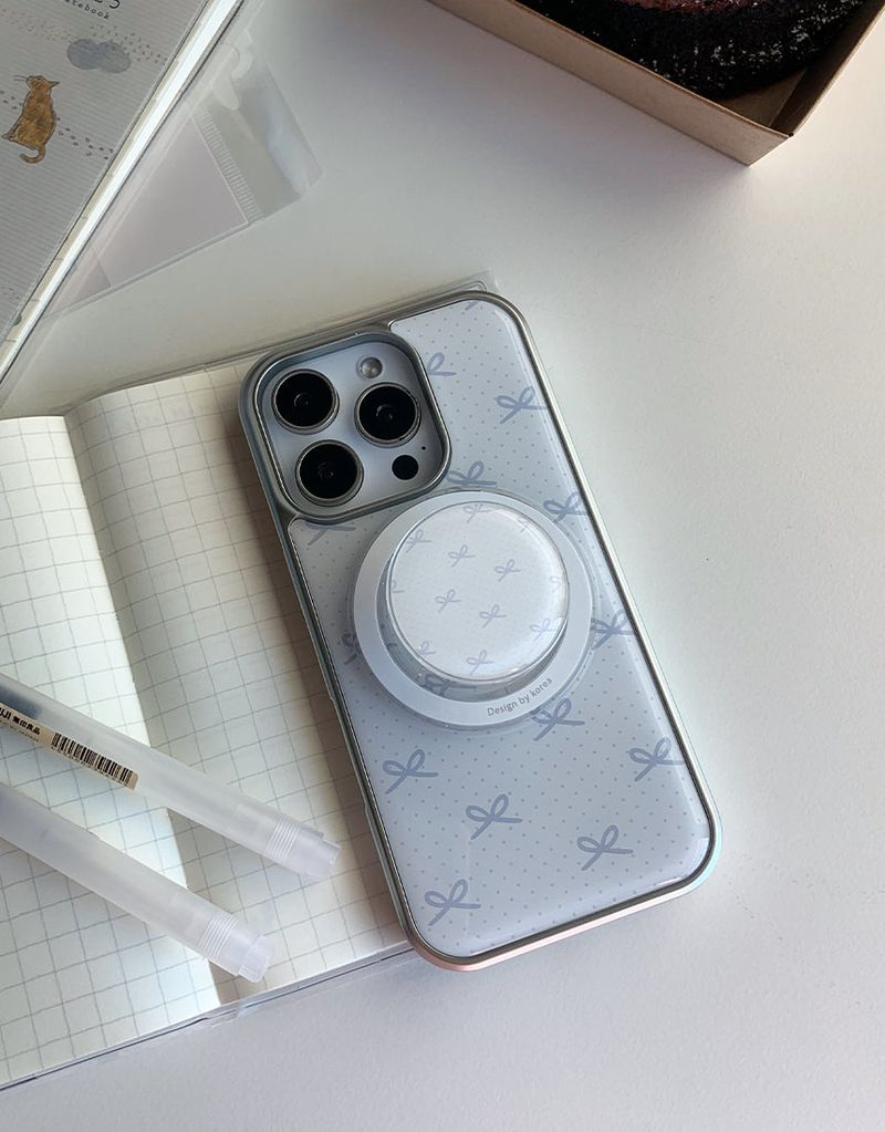 [MADE] クラウドリボン エポキシ MagSafe対応 スマホグリップ