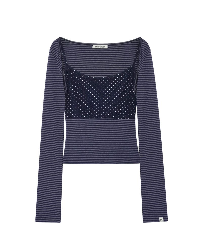 MIXED PATTERN CAMI & BOLERO SET NAVY