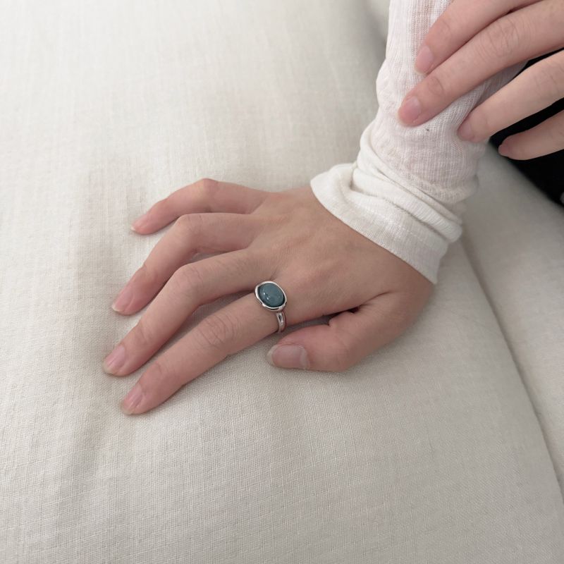Marble Bezel Ring