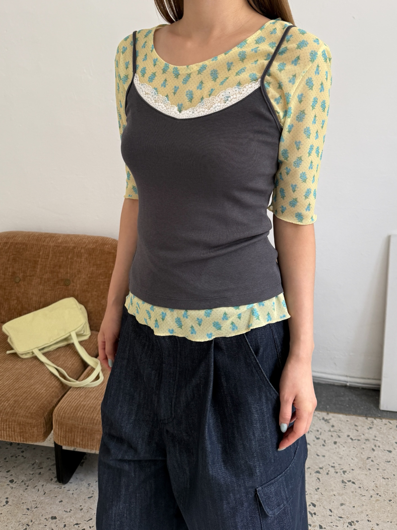 flower mesh T