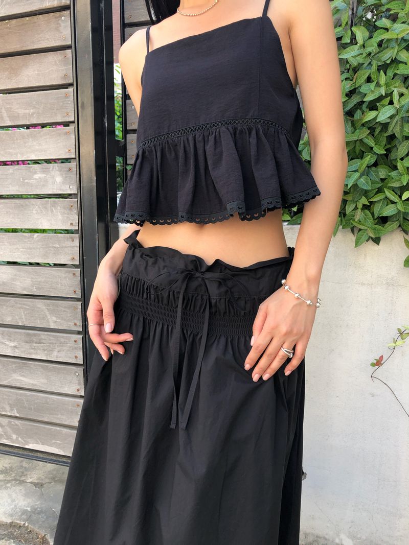 Rose Shirring Skirt