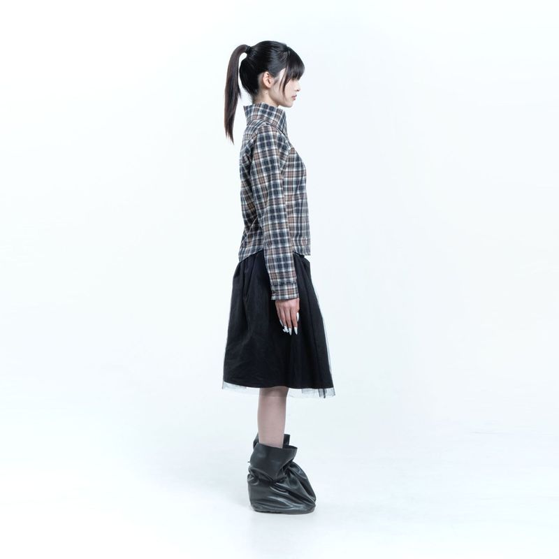 Asym check shirt 004