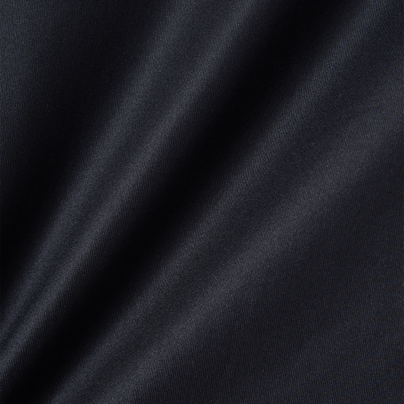 Slim Nylon Fingerhole Zip-up - BLACK