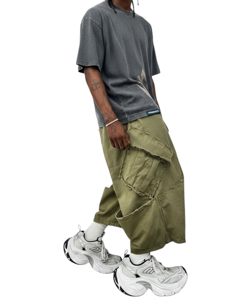 ANDEND（エンデンド）の「VTG BACK BOOTS CARGO SHORTS_KHAKI（パンツ）」