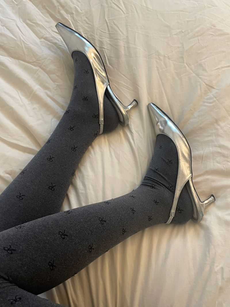 Gray Ribbon Stocking
