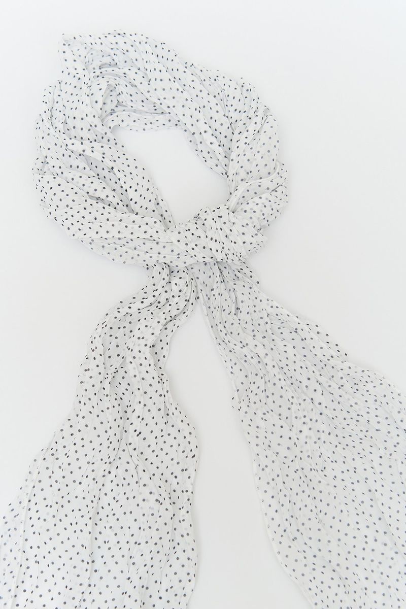 Leaf Dot Wrinkle Scarf