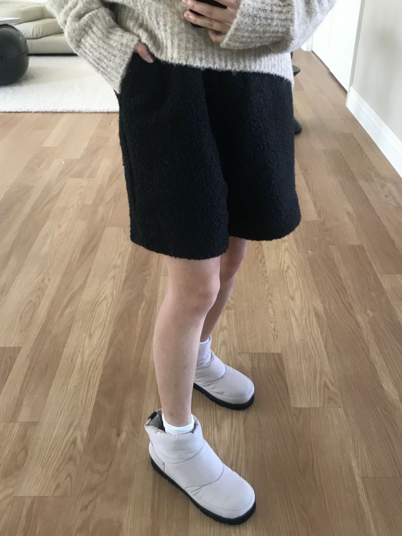 Capullo boucle half pants