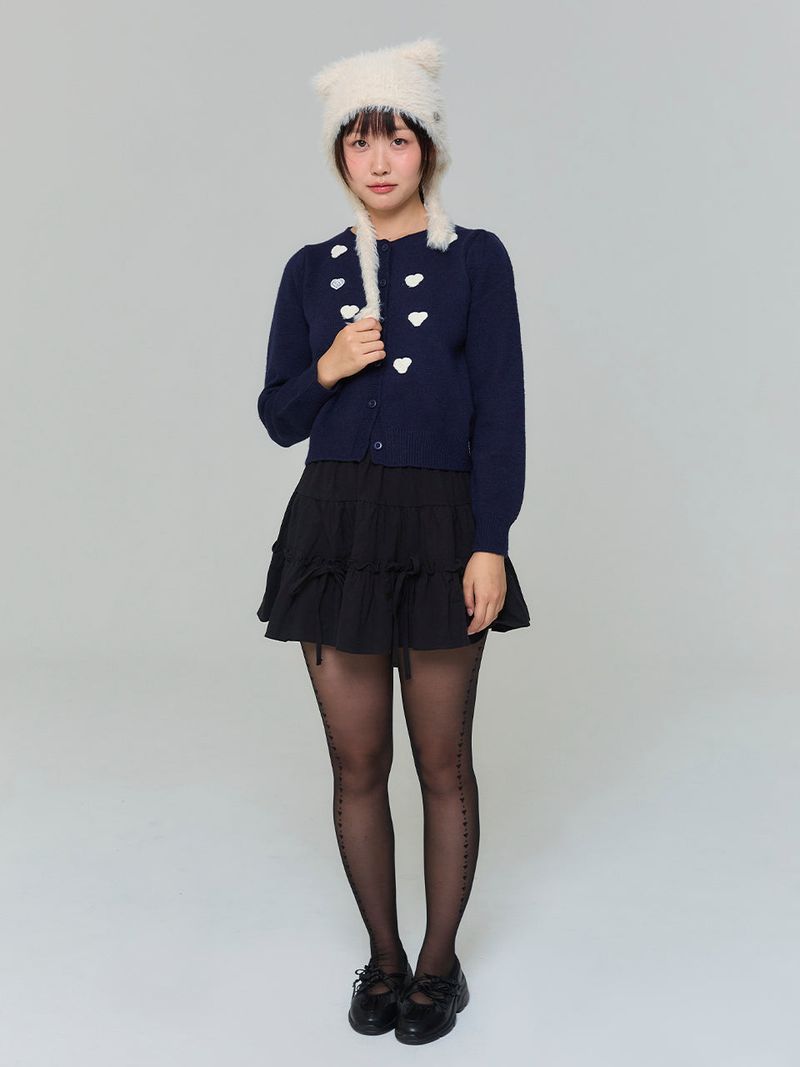 TWO-WAY A EMBROIDERED CARDIGAN - IVORY