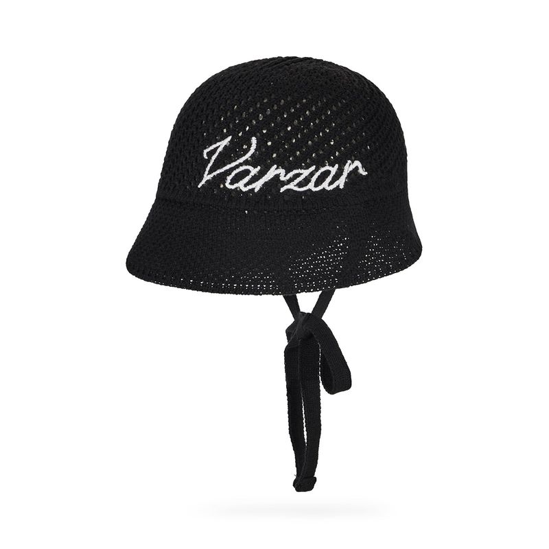 New Wave Varzar Punching Knit Bonnet Hat Black