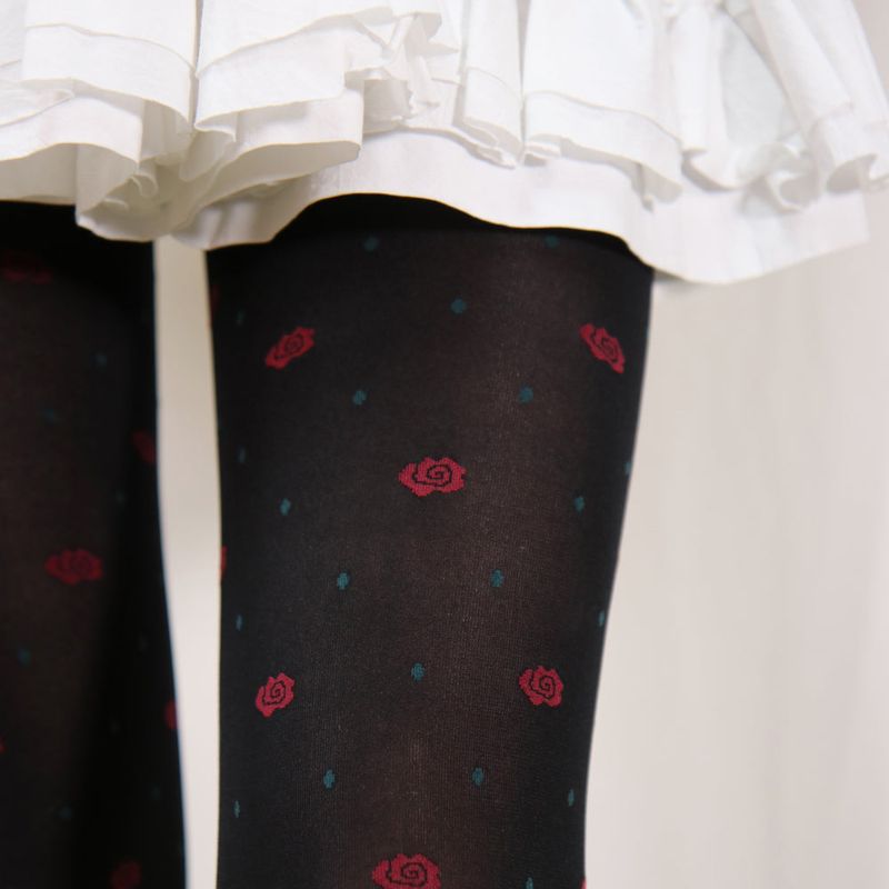 onnitella(オニテラ)の「candy rose tights (black)(Fashion Accessories)」