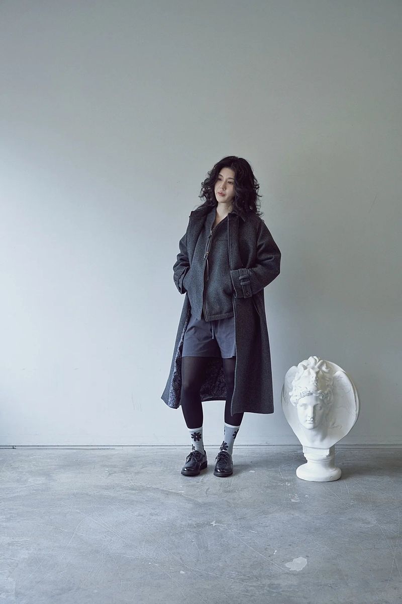 PURE-WOOL 90 Y ZIP-UP JACKET (Charcoal)