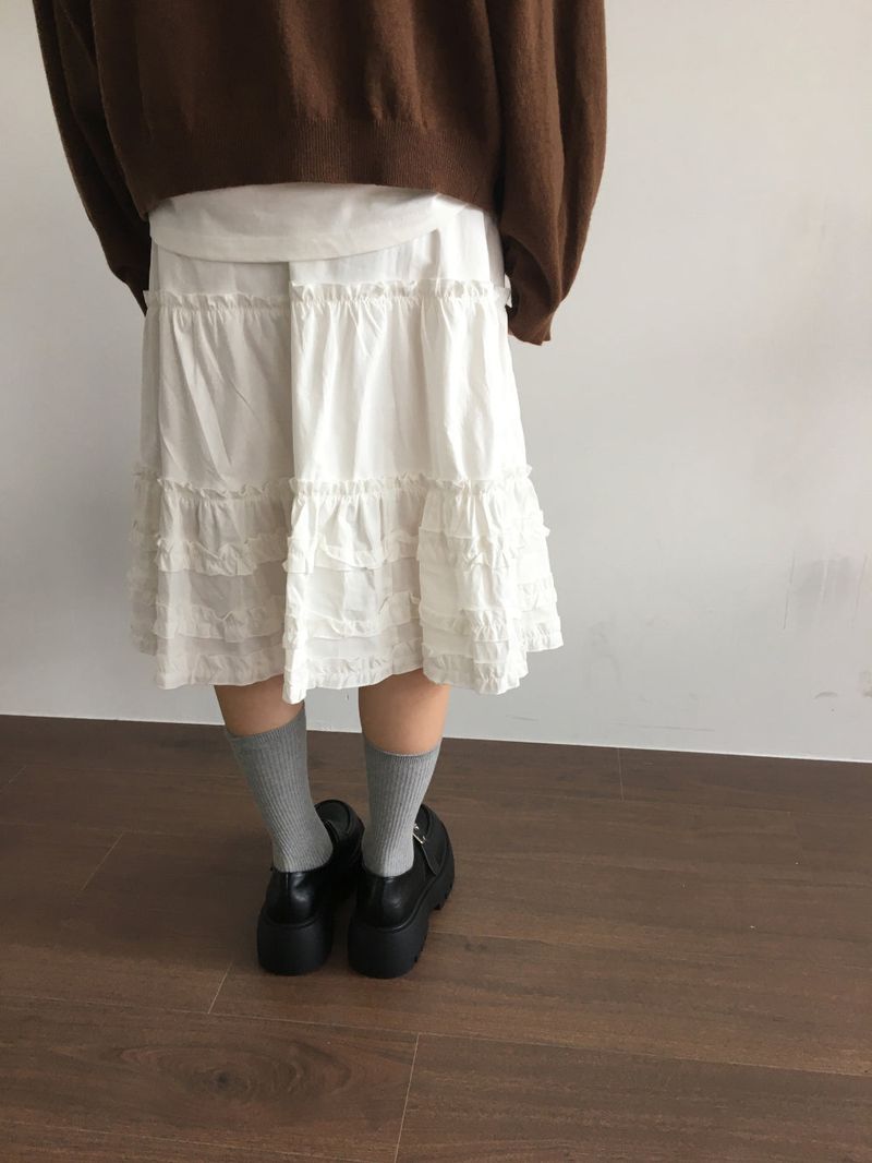 Yacht Frill Tiered Skirt (1color)