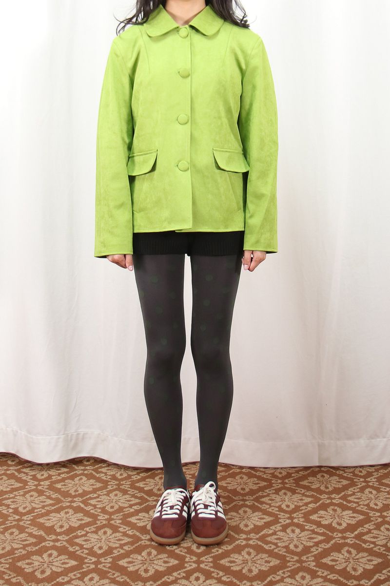 gray & matcha pop dot tights