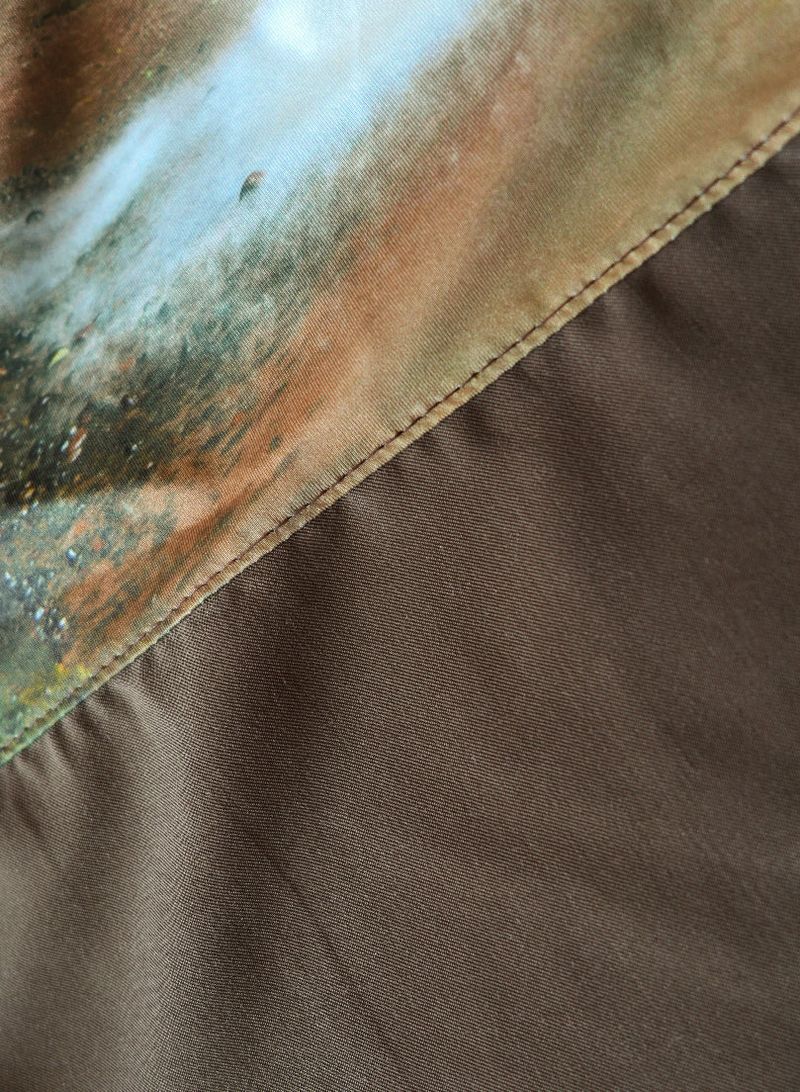 MEDITATIVE IMAGE MAXI SKIRT(BROWN)
