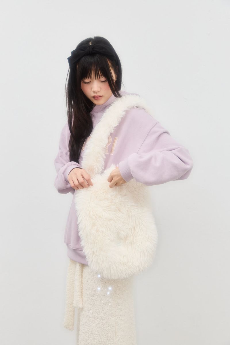 REVERSIBLE BUNNY FUR BAG (IVORY)